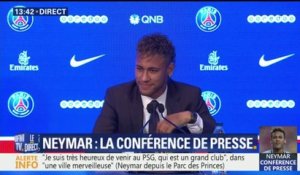"Je suis très heureux de venir au PSG". Les premiers mots de Neymar à Paris