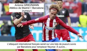 JT du Mercato (04/08/17) : Neymar à Paris, Dalbert à Inter Milan, Griezmann vers Barcelone...