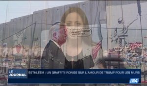Bethléem: Un graffiti ironise sur l'amour de Donald Trump pour les murs