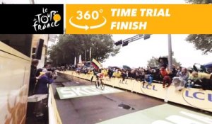 Tony Martin finishing the time trial - 360° - Tour de France 2017