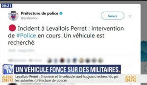 Un véhicule a foncé ce matin sur des militaires de l'opération Sentinelle à Levallois-Perret, 6 d'entre eux sont blessés