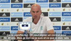 Football: Zidane, "content" de prolonger son contrat au Real