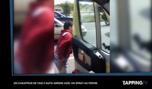Un chauffeur de taxi s'auto-arrose avec un spray au poivre (vidéo)