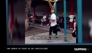 L’hallucinante séance de sport d’un homme qui court… dans le vide (Vidéo)