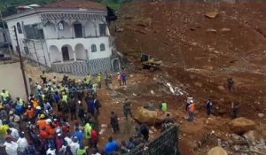 Sierra Leone : la coulée de boue meurtrière sur la banlieue de Freetown filmée par un drone