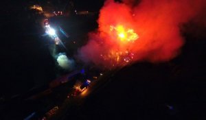 Incendie filmé par le drone du SDIS81 dans le Tarn
