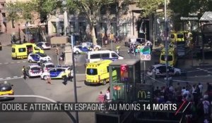 Double attentat en Espagne: au moins 14 morts, une centaine de blessés