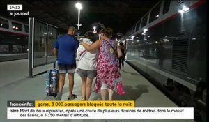 Délaissés par les agents SNCF, des passagers prennent possession du bar d'un TGV - Regardez
