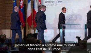 En Autriche, Macron défend ses réformes en France