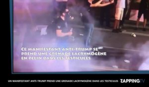 Un manifestant anti-Trump se prend une grenade lacrymogène dans les testicules (vidéo)