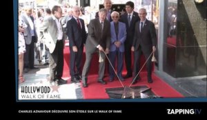 Charles Aznavour découvre son étoile sur le "Walk of Fame" à Hollywood (vidéo)