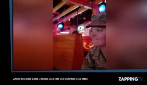 Une militaire fait une touchante surprise à sa mère après des mois d'absence (vidéo)