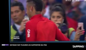Neymar : un supporter du PSG en larme après lui avoir serré la main (vidéo)