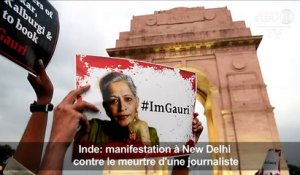 Manifestation en Inde contre le meurtre d'une journaliste