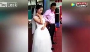 Une mariée pas vraiment fan de son mari (vidéo)