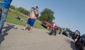 Road rage entre des bikers et des conducteurs de gros 4x4