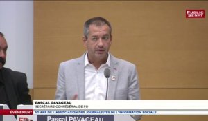 Pascal Pavageau (FO) raille « le  pin’s » de Pierre Gattaz