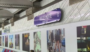 La station de métro Hôtel de Ville à Paris célèbre les JO 2024