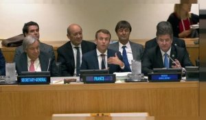 Macron se pose en défenseur du climat à l'ONU