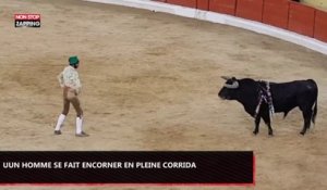Un torero se fait violemment encorner pendant une corrida (Vidéo)