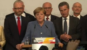 Législatives allemandes: Merkel espérait un "meilleur résultat"