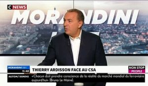 Morandini Live - Thierry Ardisson: "Au CSA, ils ont des notes de frais pour le midi et des chauffeurs" - VIDEO