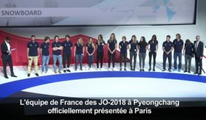 Présentation de l'équipe de France des JO-2018 à Pyeongchang