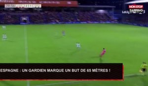 Football : Un gardien espagnol marque un somptueux but de 65 mètres ! (Vidéo)