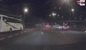 Écosse : Une voiture dérape brusquement sur l'autoroute (vidéo)