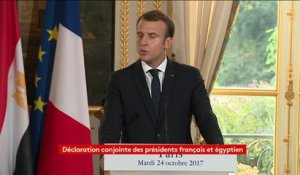 Macron ne veut "pas donner de leçons" sur les droits de l'Homme à al-Sissi