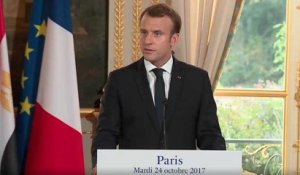 Droits de l'homme : "Je n'ai pas de leçon à donner aux autres", déclare Macron en présence de Sissi