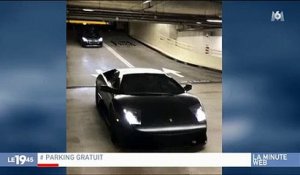 Le chauffeur d'une lamborghini fraude à la sortie d'un parking et devient le symbole du Paradise Papers - Regardez