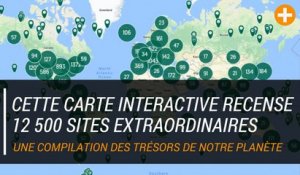 Cette carte interactive recense 12 500 sites extraordinaires
