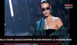 Bella Hadid laisse échapper un téton pendant un défilé de Fashion Week (Vidéo)