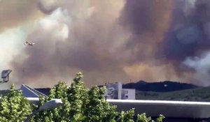 feu de Martigues sud: 2 canadairs viennent d'arriver (video)