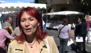 Réaction de Patricia Fernandez-Pédinielli sur le marché d'Istres ce matin.