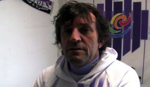 L'entraîneur du FC Istres et le défenseur des Violets Fouad Chafik
