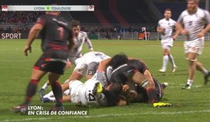Lyon / Stade Toulousain - Quand Gray protège Virgile Bruni, blessé