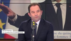 Discours d'Emmanuel Macron du #25novembre sur les violences faites aux femmes : "C’était un discours important qu’il a fait sur une question extrêmement grave" affirme Benoît Hamon, qui y met "un bémol, les moyens"