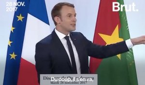 La familiarité d'Emmanuel Macron face au président du Burkina Faso