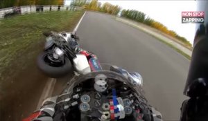 Moto : un pilote de course se fait écraser par un autre motard, la vidéo choc