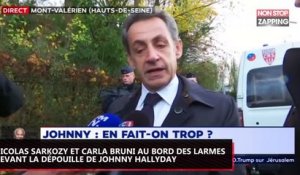 Johnny Hallyday mort : Nicolas Sarkozy et Carla Bruni au bord des larmes devant sa dépouille (Vidéo)