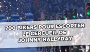 700 bikers pour escorter le cercueil de Johnny Hallyday