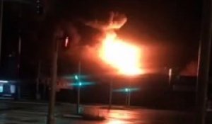 Vidéo de l'incendie à Euromaster