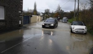 Tempête Ana. Des routes inondées à Lamballe