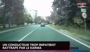 Un conducteur trop impatient rattrapé par le karma (vidéo)