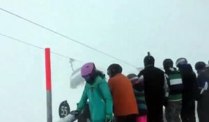 Autriche : Un télésiège avec des skieurs à l’intérieur face à la tempête Eleanor !