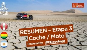 Resumen - Coche/Moto - Etapa 3 (Pisco / San Juan de Marcona) - Dakar 2018