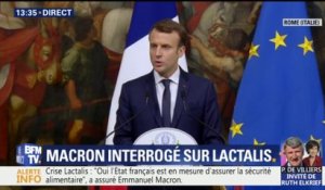 Lactalis: "Si des sanctions doivent être prises, elles seront prises", assure Emmanuel Macron
