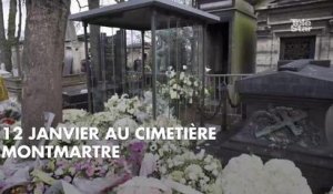 PHOTOS. Laeticia Hallyday a fait livrer une magnifique gerbe de fleurs sur la tombe de France Gall